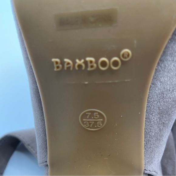 Bamboo Enlighten faux suede ankle boots / booties with wrap ties size 7.5 - Picture 10 of 10